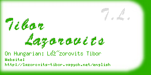 tibor lazorovits business card